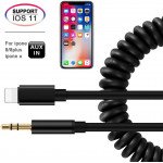 Wholesale Lightning Cable to 3.5mm Aux Auxiliary Cable for Headphone, Car Cord (Black)